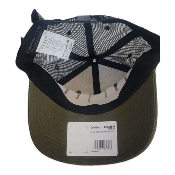 NWT Carhartt Canvas Camo Mesh-Back Hat Cap Adjustable Snapback - Picture 3 of 4